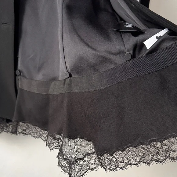 Jonathan Simkhai detachable lace black jacket size 6